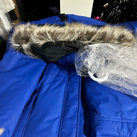 COAT, PARKA, LAPIS (Blue), SIZE 4X, FRONT ZIP, DETACHABLE HOOD, LOTS OF POCKETS, - Picture 9 of 9